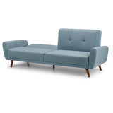 Monza Sofabed Blue Linen Fabric