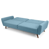 Monza Sofabed Blue Linen Fabric