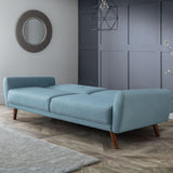 Monza Sofabed Blue Linen Fabric