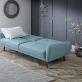 Monza Sofabed Blue Linen Fabric