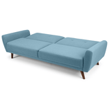 Monza Sofabed Blue Linen Fabric