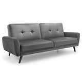 Monza Sofabed Dark Grey Velvet Fabric