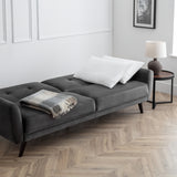 Monza Sofabed Dark Grey Velvet Fabric