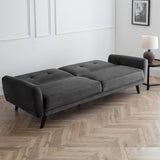 Monza Sofabed Dark Grey Velvet Fabric