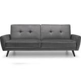 Monza Sofabed Dark Grey Velvet Fabric