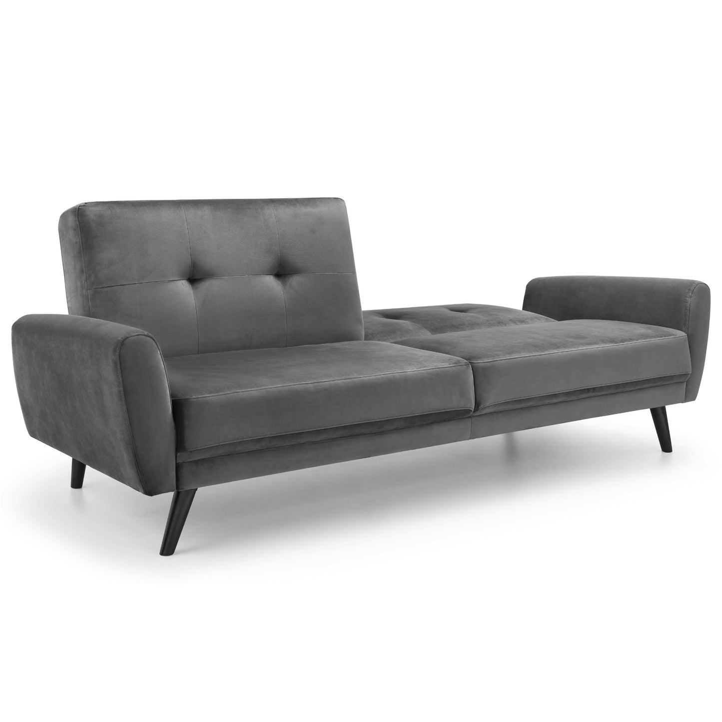 Monza Sofabed Dark Grey Velvet Fabric