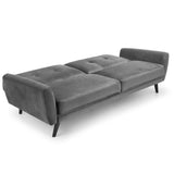 Monza Sofabed Dark Grey Velvet Fabric