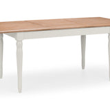 Provence Extending Limed Oak Top Grey Lacquer Dining Table