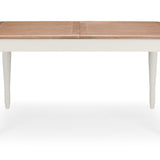 Provence Extending Limed Oak Top Grey Lacquer Dining Table