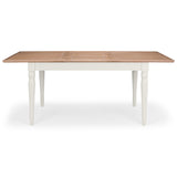 Provence Extending Limed Oak Top Grey Lacquer Dining Table