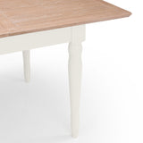 Provence Extending Limed Oak Top Grey Lacquer Dining Table