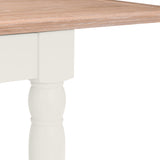 Provence Extending Limed Oak Top Grey Lacquer Dining Table