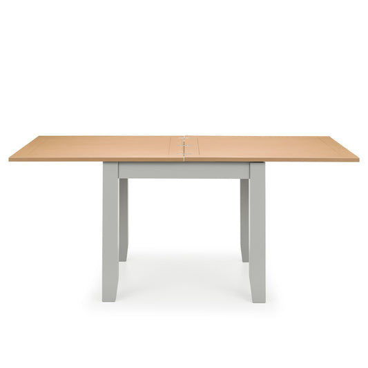 Richmond Flip Top Dining Table White Oak Solids & Veneers with Elephant Grey Finish