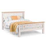 Richmond Wooden Bed Elephant Grey in Oak + Veneers