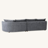 Rubin Corner Sofa with Soft Textured Boucle Fabric in Charcoal Colour
