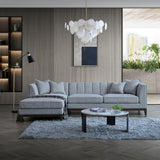 Cooper Corner Sofa with Soft  Boucle Fabric in Dolphin Colour