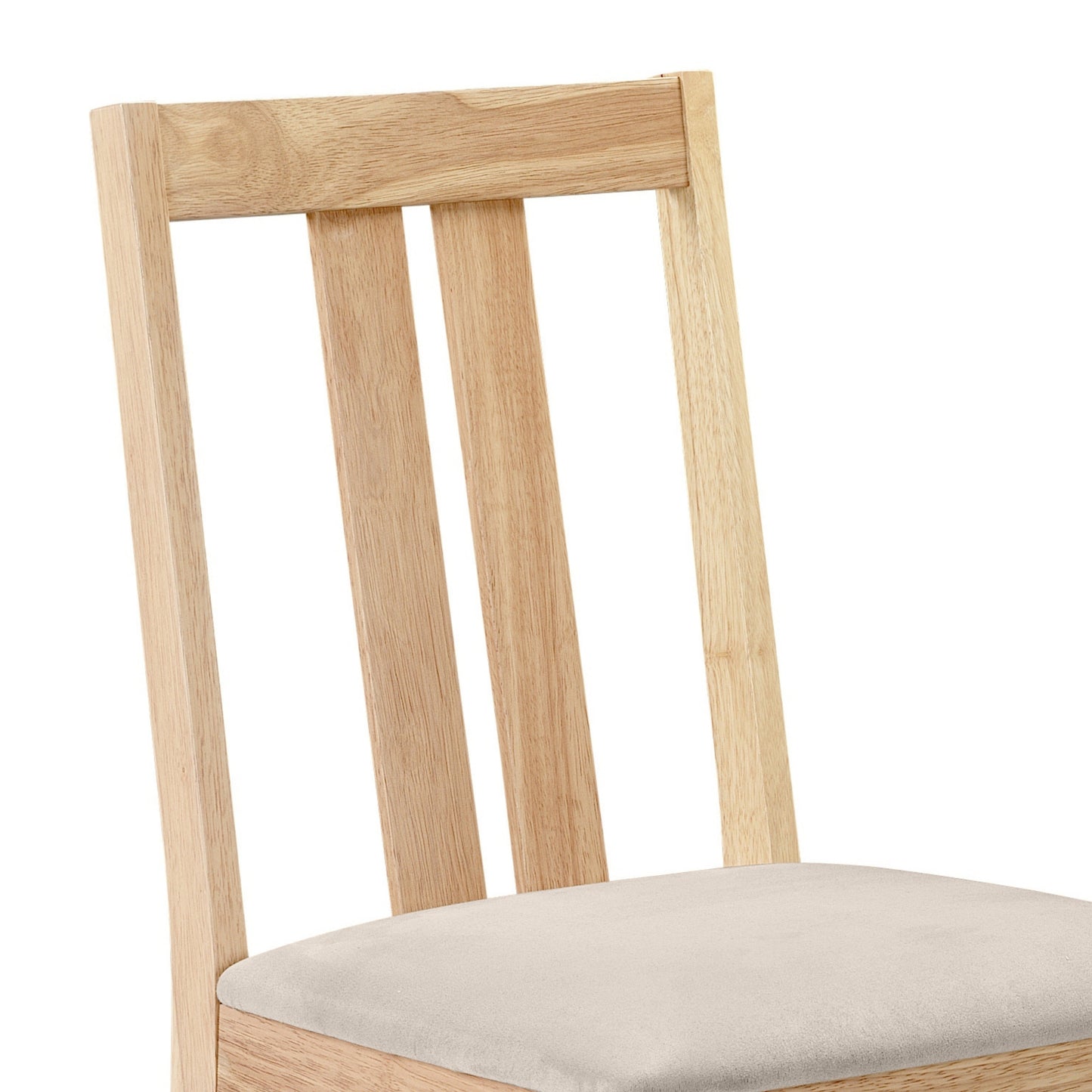 Rufford Dining Chair Stained Rubberwood with Faux Suede Microfibre(2 Chairs)