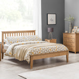 Salerno Shaker Wooden Bed Solid White Oak