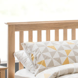 Salerno Shaker Wooden Bed Solid White Oak