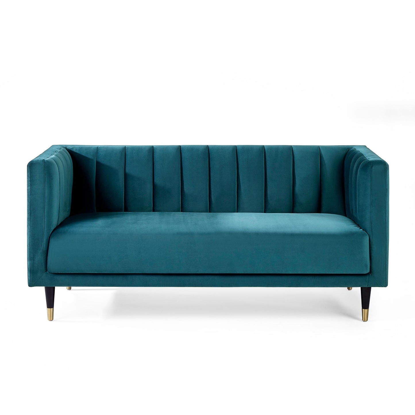 Salma 2 Seater Sofa Scalloped Back Teal