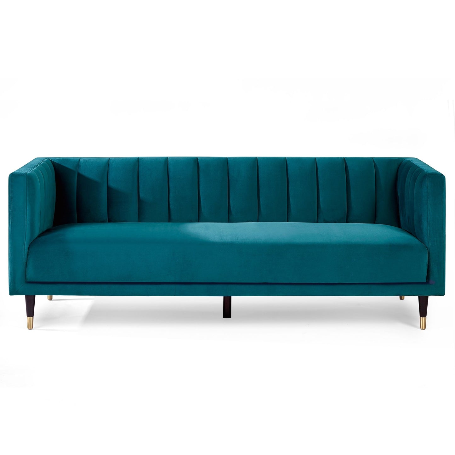 Salma 3 Seater Sofa Scalloped Back Teal