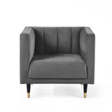 Salma Scalloped Back Grey Set: 3+2+1 Seater Sofa/Arm Chair