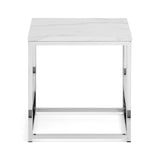 Scala Lamp Table Chrome Frame & Marble Top