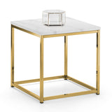 Scala Lamp Table Gold Frame & Marble Top