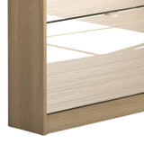 Shoes Cabinet 5 Mirror Tilting Doors In Oak