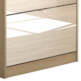Shoes Cabinet 5 Mirror Tilting Doors In Oak