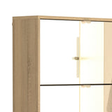 Shoes Cabinet 5 Mirror Tilting Doors In Oak