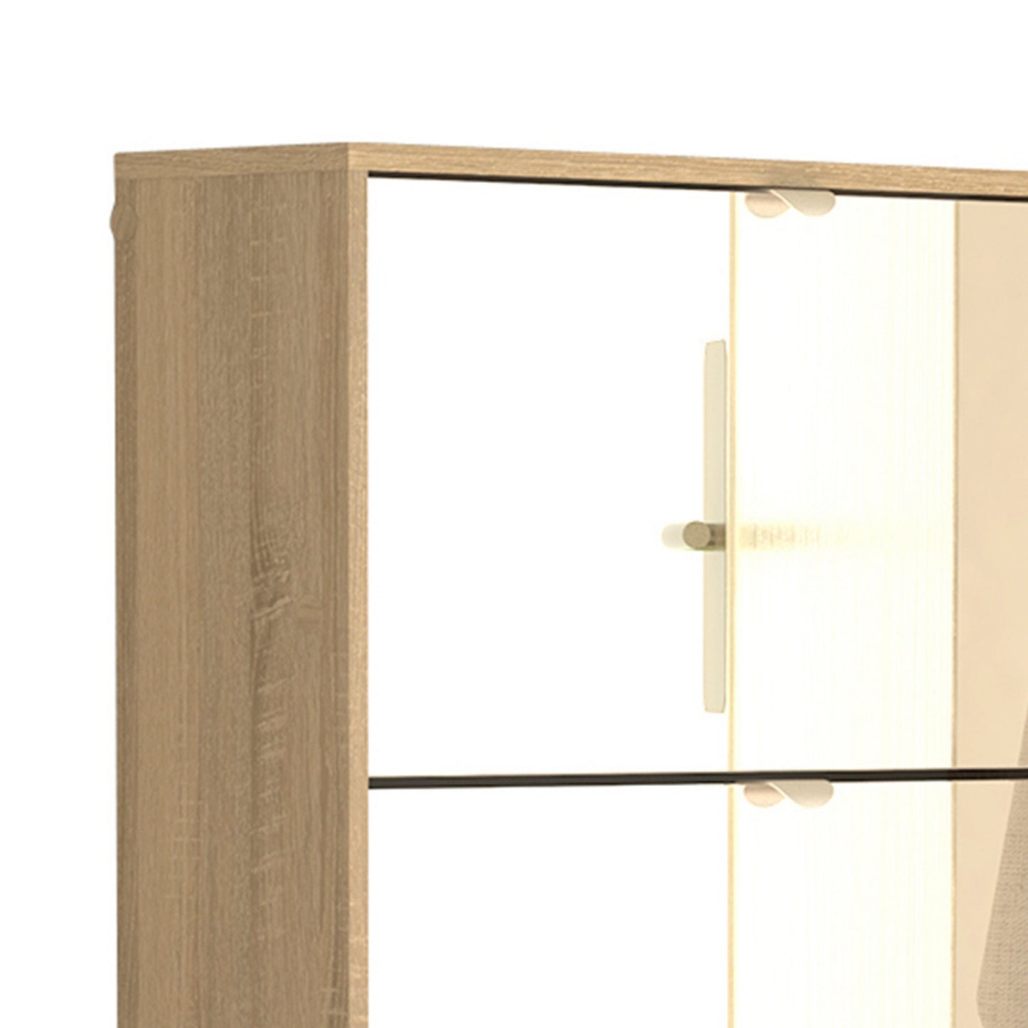 Shoes Cabinet 5 Mirror Tilting Doors In Oak