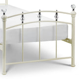 Sophie Crystal Bed- Stone White Satin Powder Coated