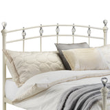 Sophie Crystal Bed- Stone White Satin Powder Coated