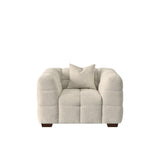Tribeca Sofa with soft Boucle Fabric in Oatmeal colour.