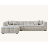 Tribeca Sofa with soft Boucle Fabric in Oatmeal colour.