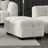 Tribeca Sofa with soft Boucle Fabric in Oatmeal colour.