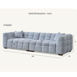 Tribeca Sofa with soft Boucle Fabric in Iron colour.