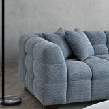 Tribeca Sofa with soft Boucle Fabric in Iron colour.