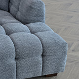 Tribeca Sofa with soft Boucle Fabric in Iron colour.