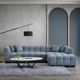 Tribeca Sofa with soft Boucle Fabric in Iron colour.
