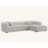 Tribeca Sofa with soft Boucle Fabric in Oatmeal colour.