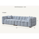 Tribeca Sofa with soft Boucle Fabric in Pearl colour.