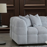Tribeca Sofa with soft Boucle Fabric in Pearl colour.