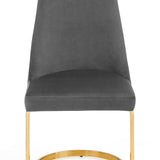 Scala Gold Dining Table & Vittoria Cantilever Dining Chair Grey Gold(4 Chairs)