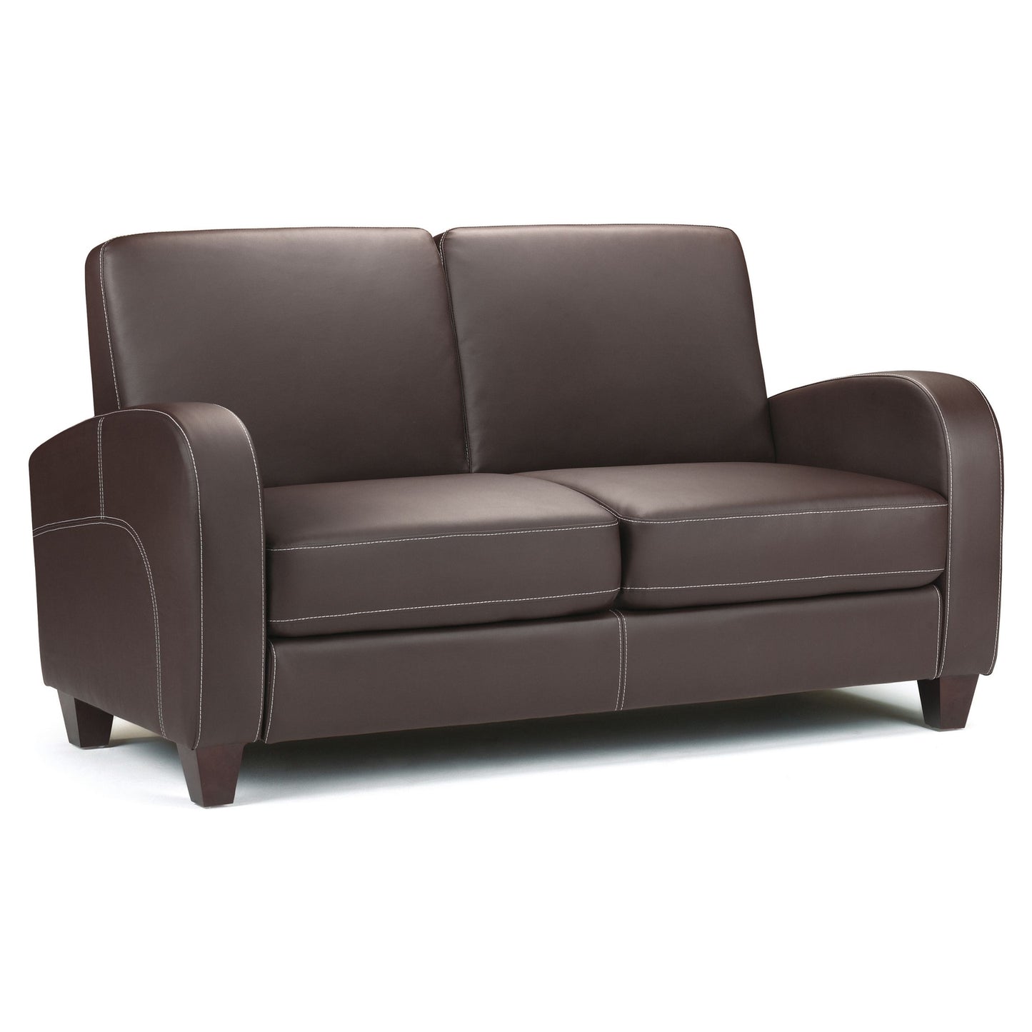 Vivo 2 Seater Sofa Chestnut Faux Leather