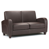 Vivo Sofa Set Chestnut Faux Leather: 3+2+1 Seater Sofa