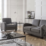 Vivo Sofa Set Dusk Grey Chenille: 3+2+1 Seater Sofa