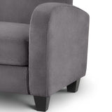 Vivo Sofa Set Dusk Grey Chenille: 3+2+1 Seater Sofa