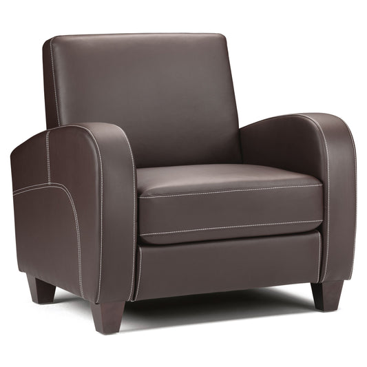 Vivo Sofa / Arm Chair Chestnut Faux Leather